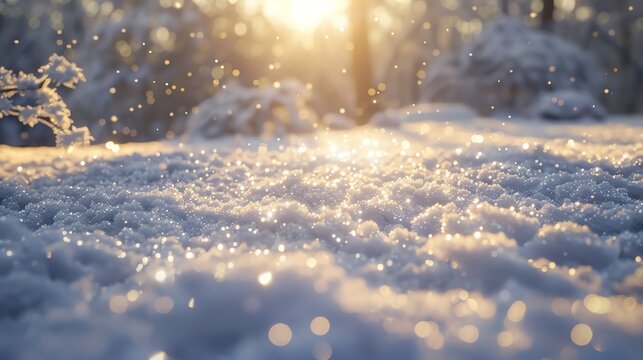 Bring to life the sparkle of sunlight on freshly fallen snow in a crisp winter morning - Powered by Adobe