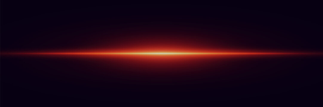 Red neon rays of light. A flash of magical line and glare.