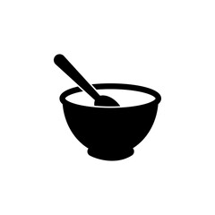 Bowl flat vector icon. Simple solid symbol isolated on white background. Bowl sign design template for web and mobile UI element