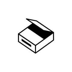 Candy Open Box flat vector icon. Simple solid symbol isolated on white background. Candy Open Box sign design template for web and mobile UI element