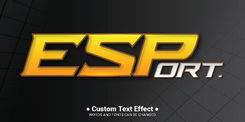 Editable 3d text esport gaming style