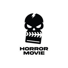 Horror movie logo icon vector