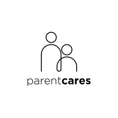 Parent cares logo icon vector