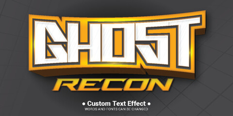 Editable 3d text ghost gaming style free