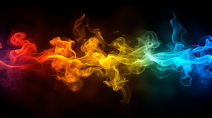 Abstract Multi Color smoke background.