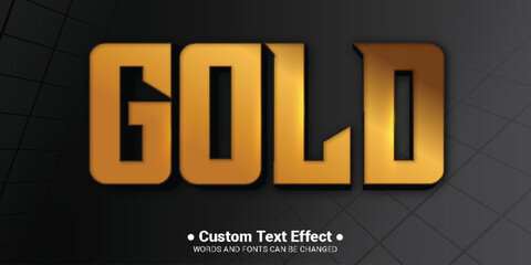 Gold 3d text effect