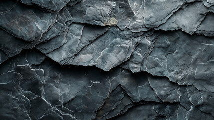 Close-up of textured slate rock surface. Geology and natural stone concept. Design for architecture and construction materials, background texture for presentations or graphic design ,generative ai