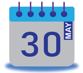 May Month Calendar Vector High Quality Editable