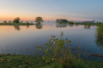 spring sunrise over the river