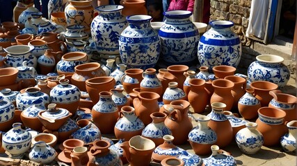 pots on the street