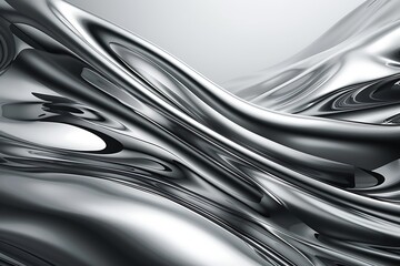 Abstract waves in a monochrome gradient on a silver surface