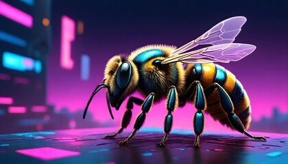 A coloful honey bee (112)