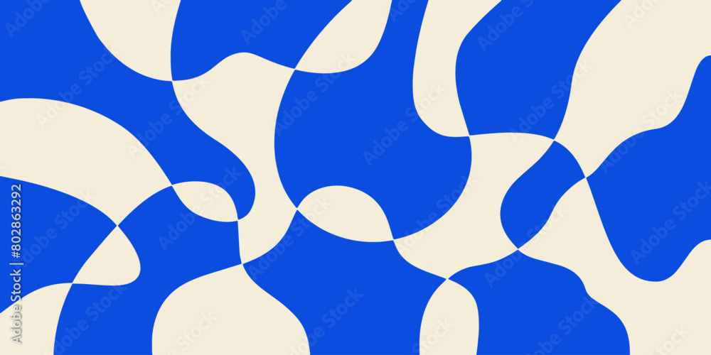 Poster abstract horizontal background with colorful waves. trendy vector illustration in style retro 60s, 7