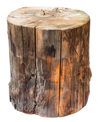 Wood log isolated on a white background
