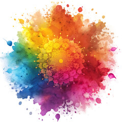 Colorful watercolor stain divided background