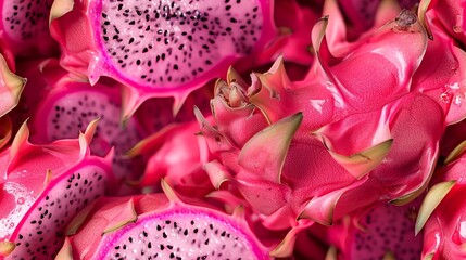 Dragon fruit is a tropical fruit that is high in antioxidants and has a sweet, slightly tart flavor and is often used in salads and smoothies