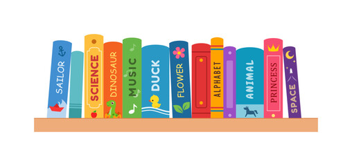 book shelf with good quality design © Colorfuel Studio