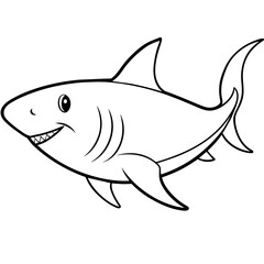 Fototapeta premium Shark vector art illustration (16)