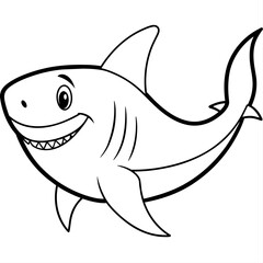 Naklejka premium Shark vector art illustration (22)