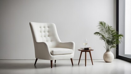 Elegant chair with a white background