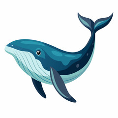 Whale vector clipart art illustration (16)