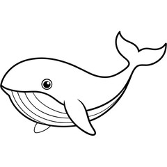 Whale vector clipart art illustration (32)