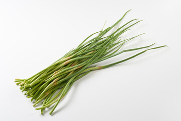 にんにくの芽　白背景