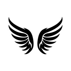 angel feather wings simple design Vector illustration