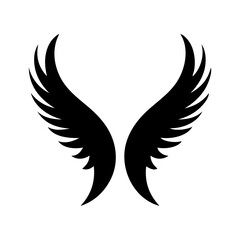 angel feather wings simple design Vector illustration