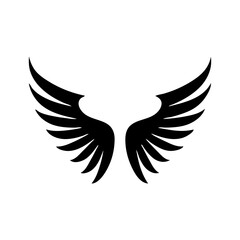 angel feather wings simple design Vector illustration