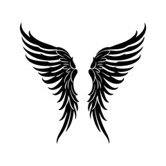 Obraz premium angel feather wings simple design Vector illustration