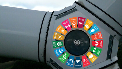 Sustainable Development Climate Action i Motion Graphic Animation 17 Global Goals Concept . photo