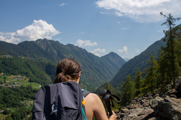 Fototapeta premium Woman in the mountains