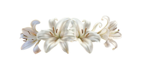 white lily isolated on tranparent