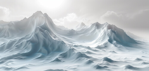 snow covered mountains. beautiful white landscape.. place for text