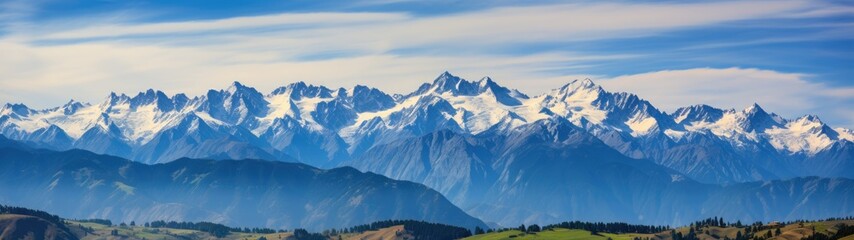 Majestic snow-capped mountain landscape