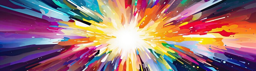 Vibrant abstract explosion of color