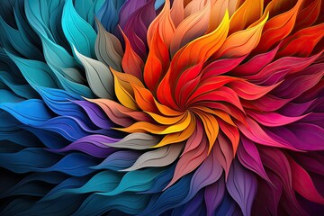 Vibrant abstract floral pattern