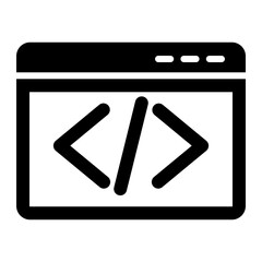 Web Coding glyph icon