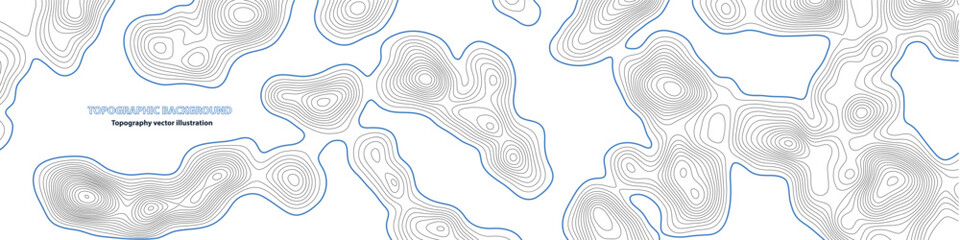Abstract topographic map of  lines background. Topographic lines contour concept. Geographic map abstract. Vector illustration. 