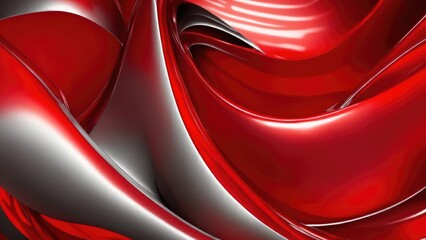 Red Chrome Metal Wave background