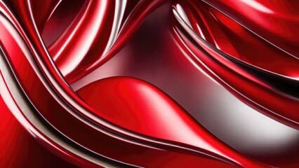 Red Chrome Metal Wave background