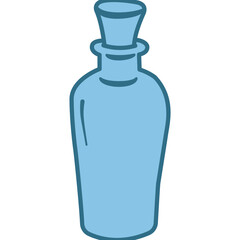 blue glass bottle