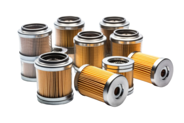 The Symphony of Filters. On a White or Clear Surface PNG Transparent Background.