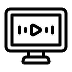 Live Stream Line Icon