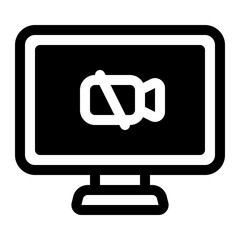 Camera Disconnect Glyph Icon