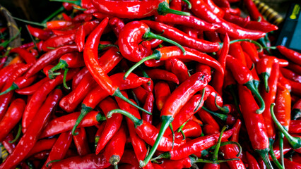 red chili peppers close up 
