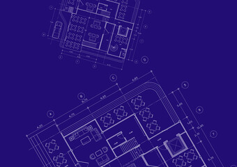 Floor plan designed building on the drawing.