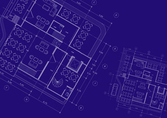 Floor plan designed building on the drawing.