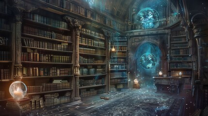 Fantasy Wizard Library